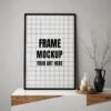 Black Frame Mockup For Modern Minimalist Decor